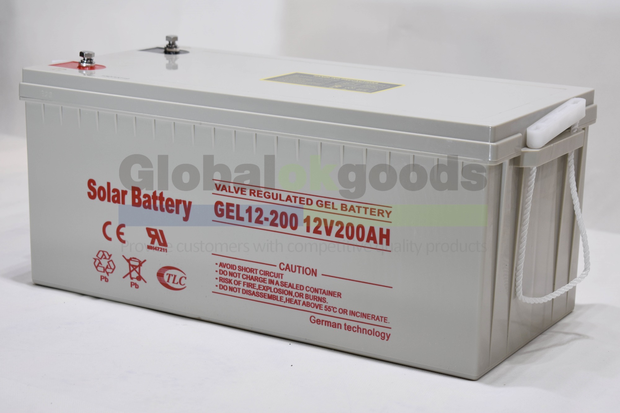 Solar Gel Battery 12V 200Ah 110% Power  57kg Net Weight