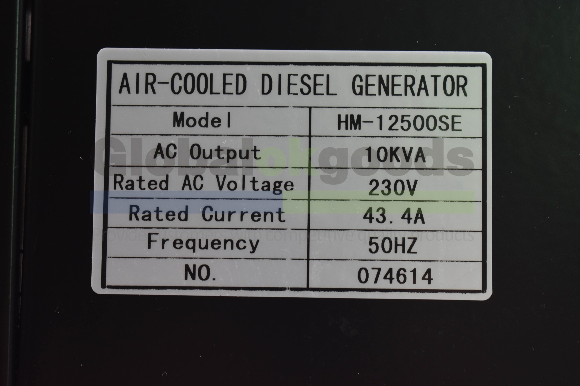 Japanディーゼル発電機 HAMAN POWER: 10KVA Diesel generator, 100% Power, All cooper wire alternator, Moveable and Portable