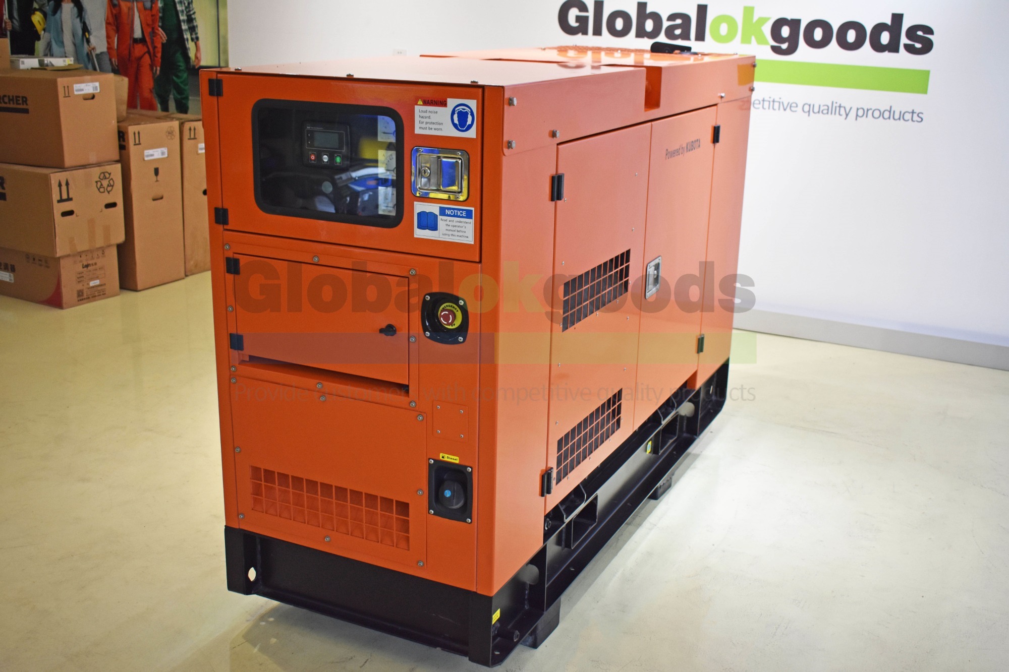KUBOTA, Continuous: 20KVA  Standby:22.5KVA, Japan Original  Ultra Silent Diesel Generator 55dB/7m