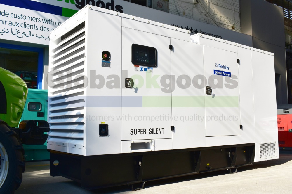 UK.PERKINS POWER:300KVA SUPER SILENT Diesel Generator，UK.DSE7320 Control System, Large bottom fuel tank, 100% Original Perkins High Configuration