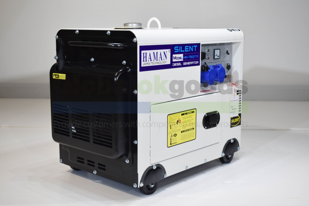 Japan HAMAN Power: 7KVA SILENT Diesel Generator, Japan Yanmar technology, Long-lasting and durable, Small and low fuel consumption, Moveable and Porta
