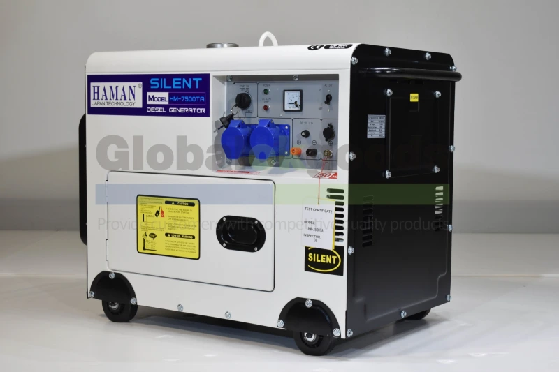 Japan HAMAN Power: 7KVA SILENT Diesel Generator, Japan Yanmar technology, Long-lasting and durable, Small and low fuel consumption, Moveable and Porta