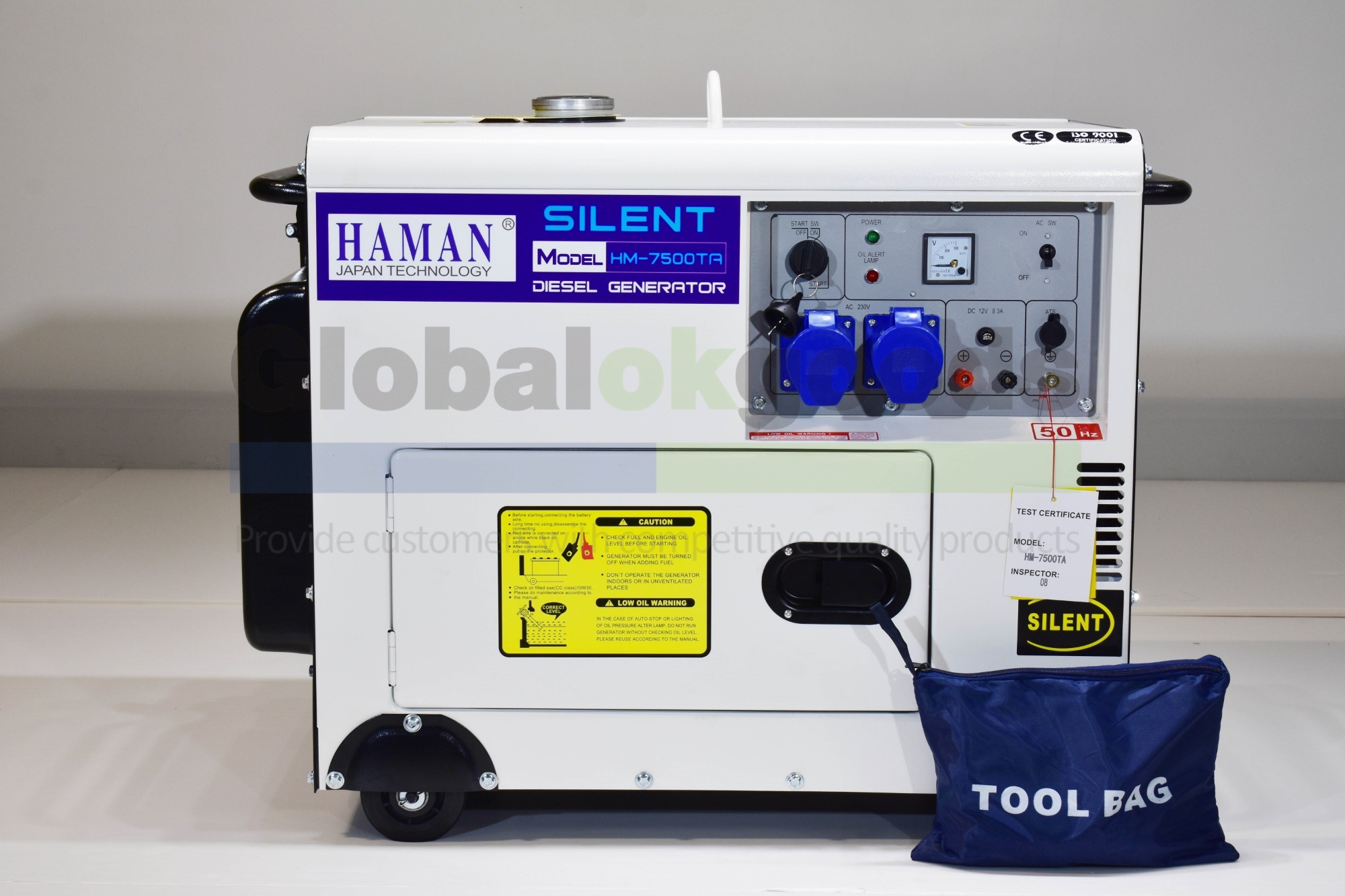 Japan HAMAN Power: 7KVA SILENT Diesel Generator, Japan Yanmar technology, Long-lasting and durable, Small and low fuel consumption, Moveable and Porta