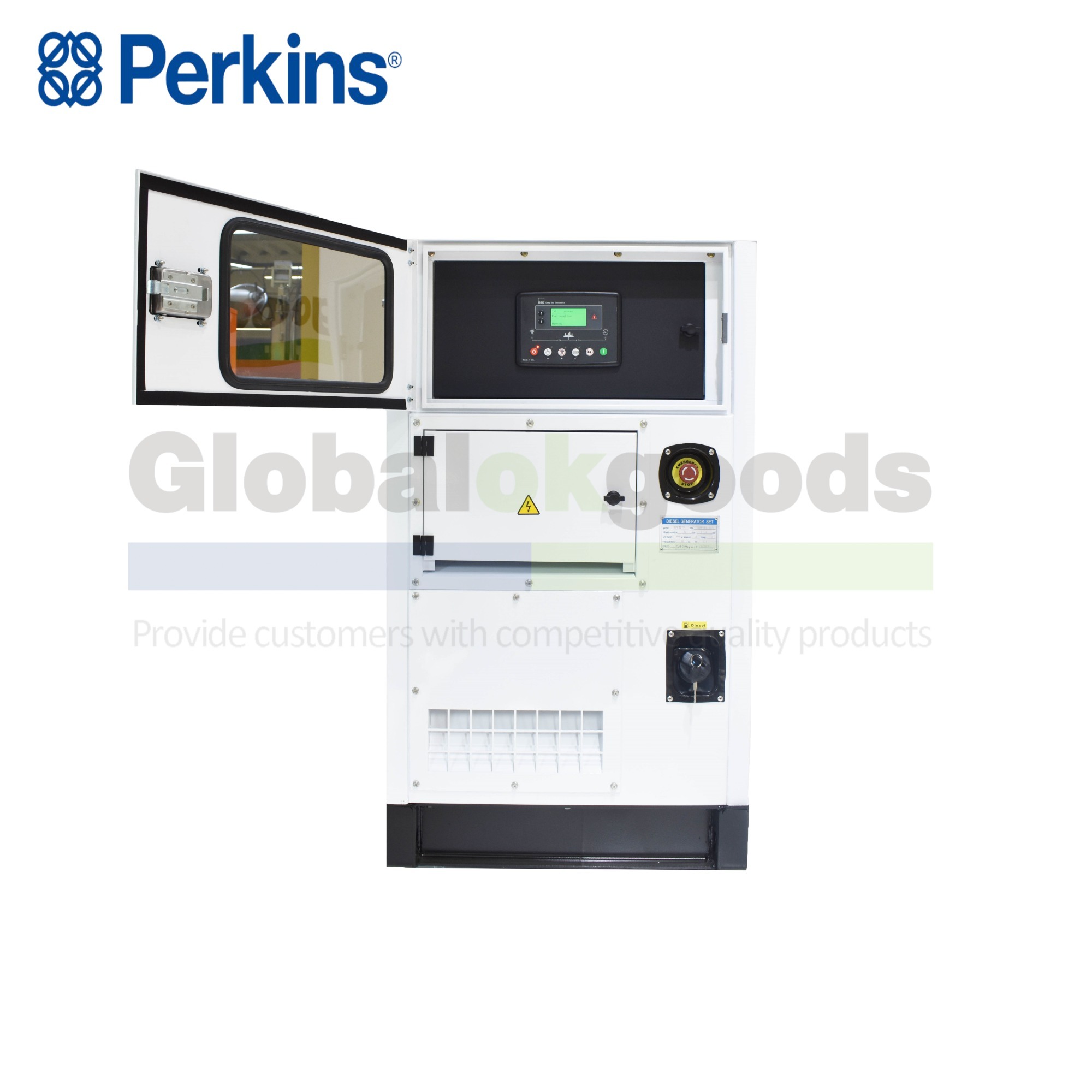 PERKINS Diesel Generator POWER:22KVA, UK.DSE Control System, Noise level less than 55dB