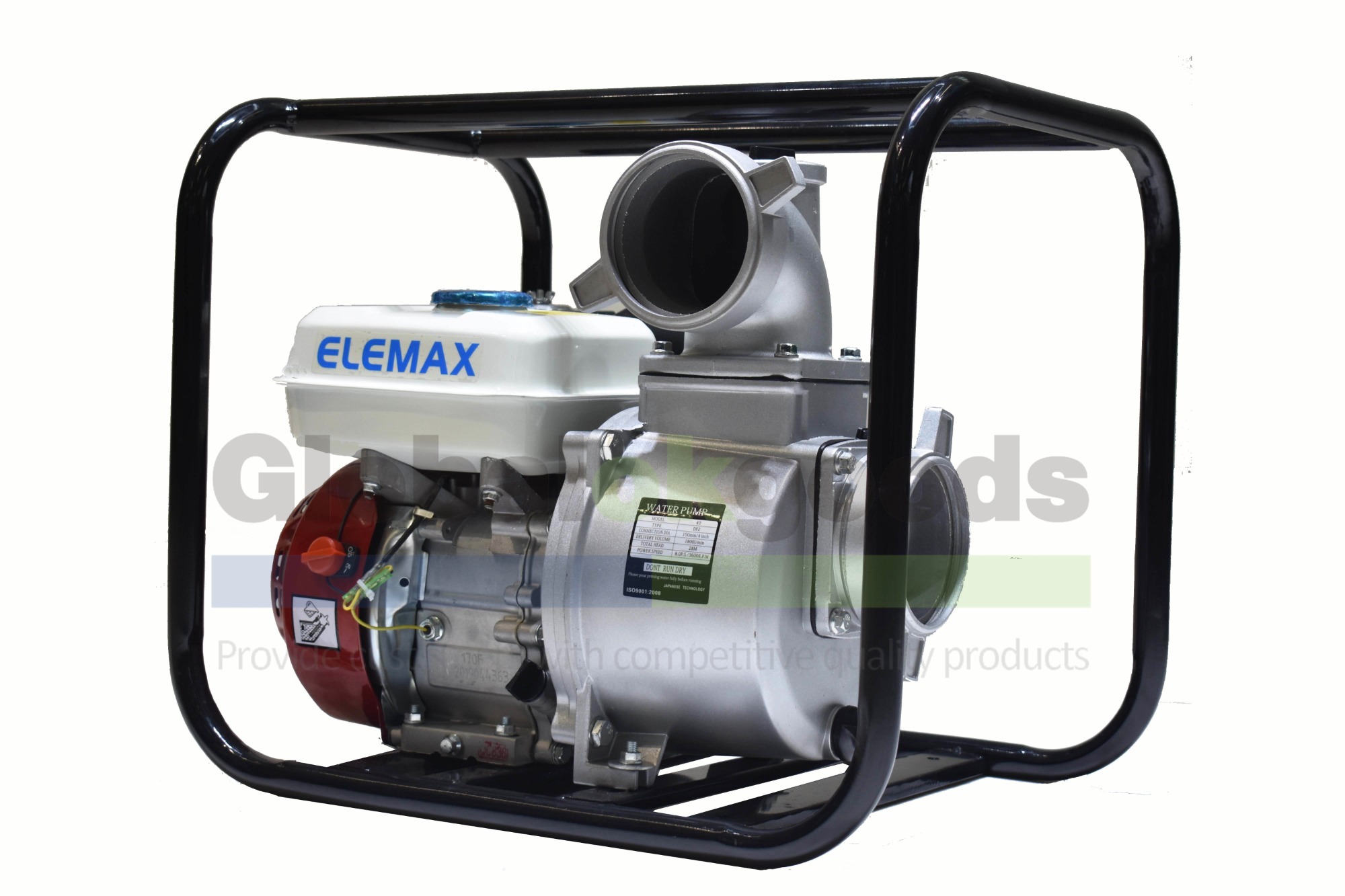 Japan ELEMAX High-quality Gasoline Water pump, Inlet/Outlet: 4 inch(100mm), POWER: 8HP, Suction head: 28m, Heavy-duty pump head for ELEMAX, Durable