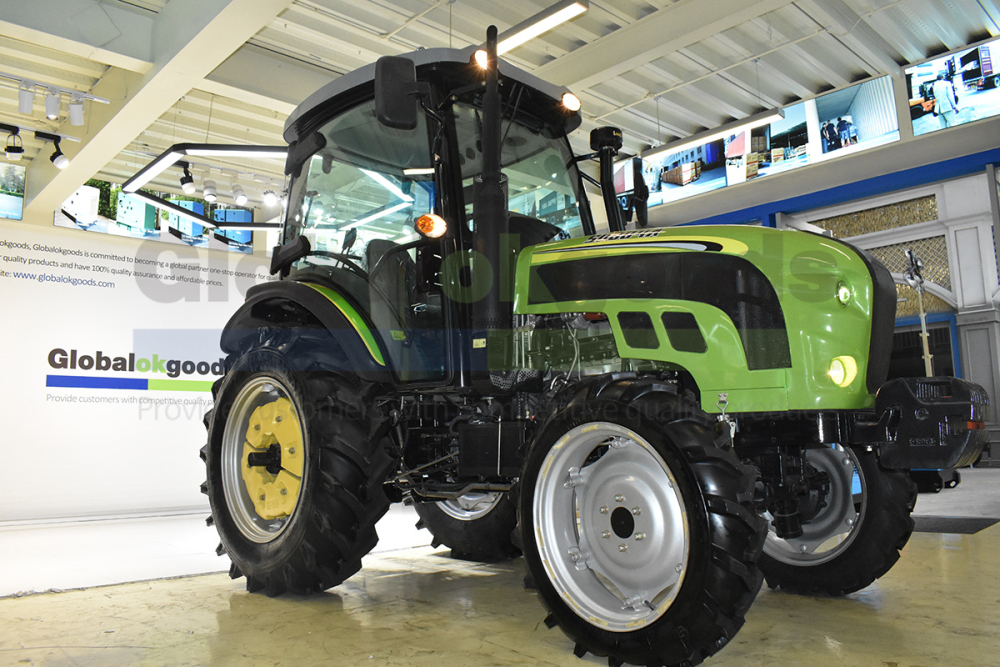 80HP 4x4(Four wheels driving) High configuration Luxury Diesel Tractor, A/C Cabinet with music, USB and radio