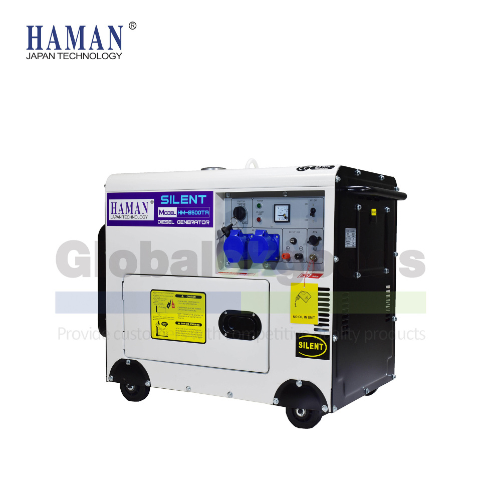 Japan HAMANディーゼル発電機 POWER: 8KVA SILENT Diesel Generator, Japan Yanmar technology, Long-lasting and durable, Small and low fuel consumption, Moveable a