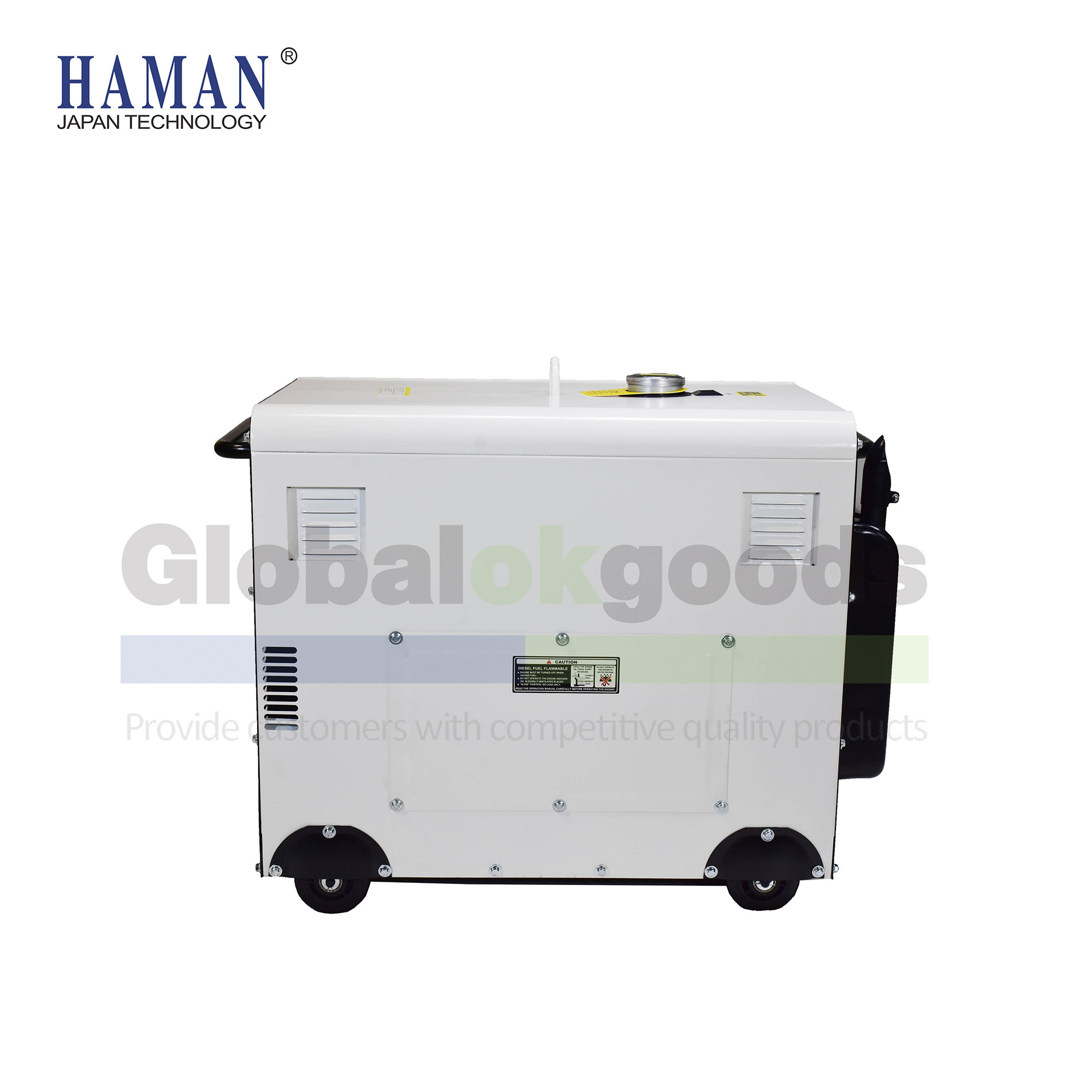 Japan HAMANディーゼル発電機 POWER: 8KVA SILENT Diesel Generator, Japan Yanmar technology, Long-lasting and durable, Small and low fuel consumption, Moveable a