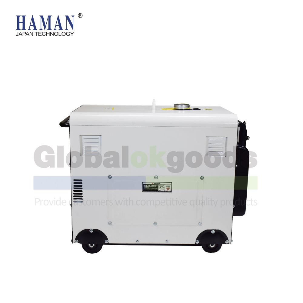 Japan HAMANディーゼル発電機 POWER: 8KVA SILENT Diesel Generator, Japan Yanmar technology, Long-lasting and durable, Small and low fuel consumption, Moveable a