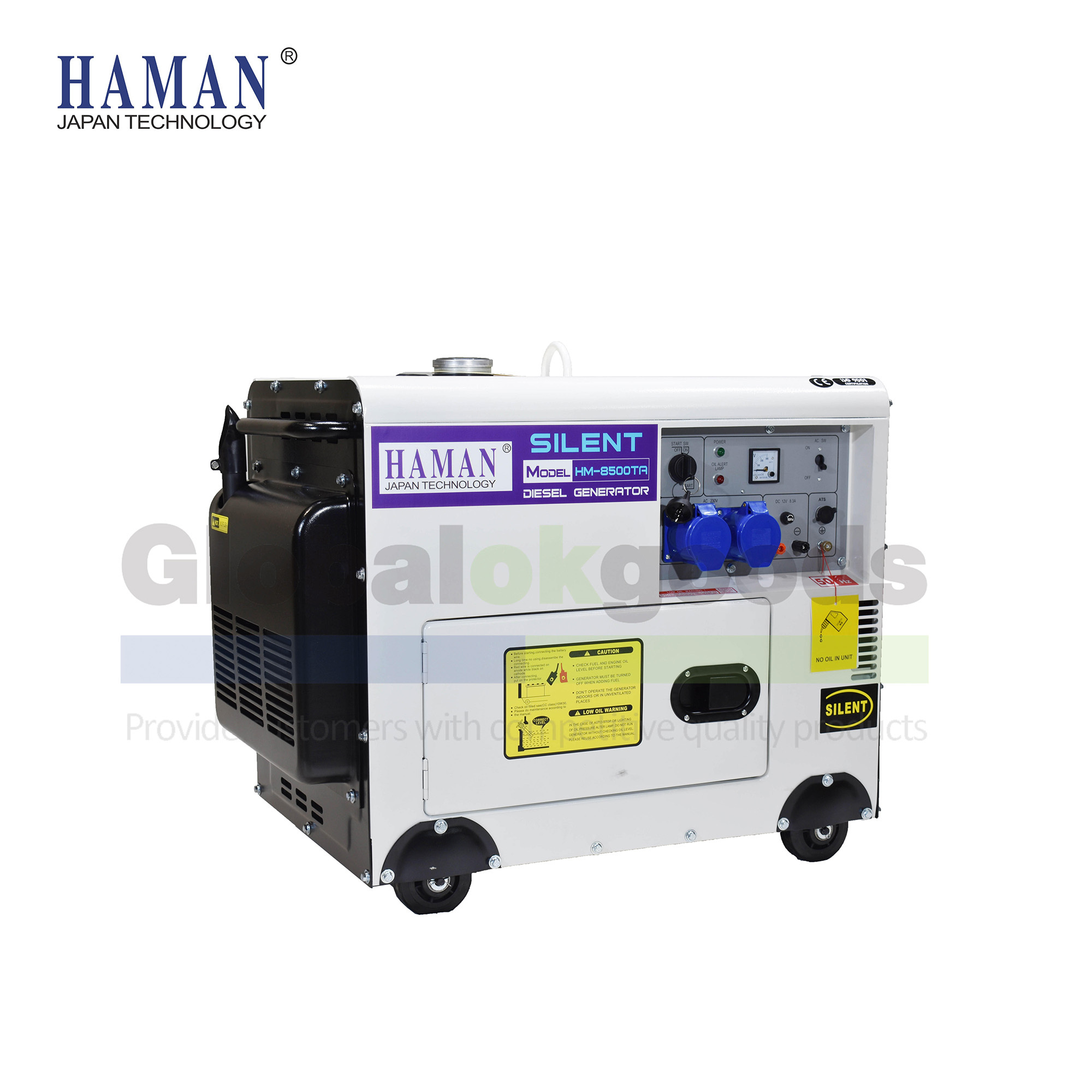 Japan HAMANディーゼル発電機 POWER: 8KVA SILENT Diesel Generator, Japan Yanmar technology, Long-lasting and durable, Small and low fuel consumption, Moveable a