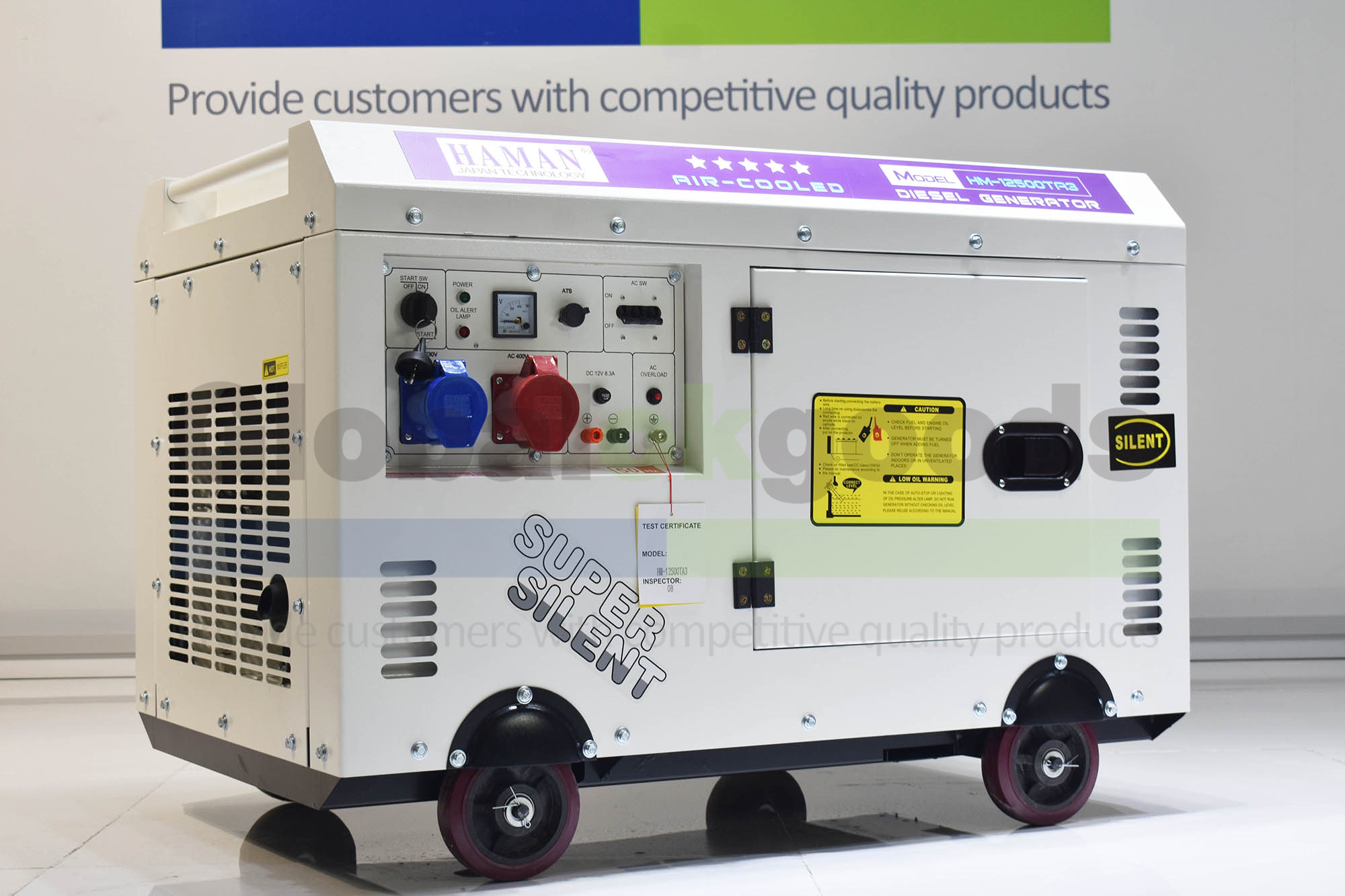 Japan HAMANディーゼル発電機 POWER:10KVA SILENT Diesel Generator，Air-cooled