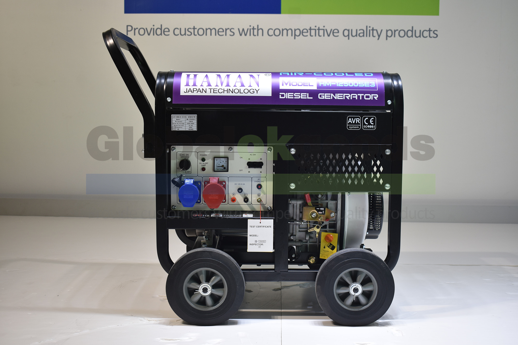 Japan HAMAN ディーゼル発電機POWER:10KVA Open-type Diesel Generator，Air-cooled