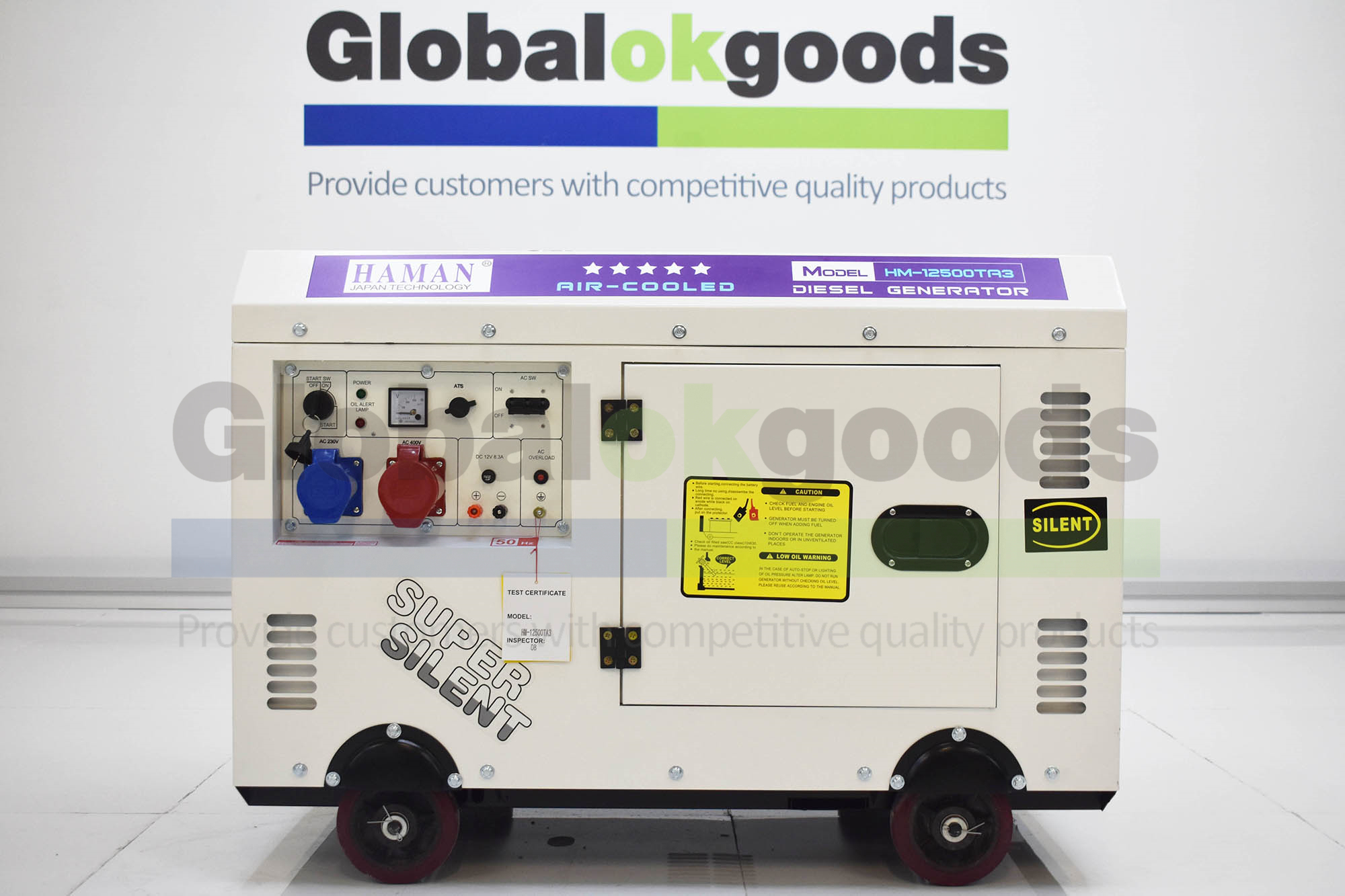 Japan HAMANディーゼル発電機 POWER:10KVA SILENT Diesel Generator，Air-cooled