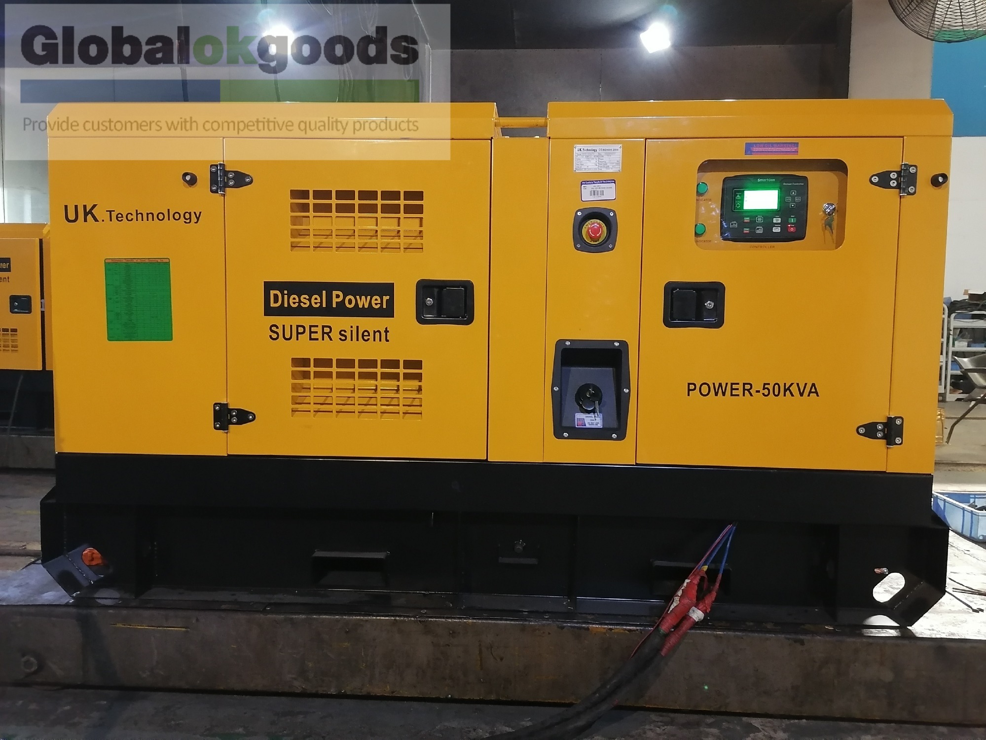 UK. Ricardo series, POWER:50KVA, British Stamford technology brushless 100% cooper wire alternator, intelligent control system, OEM servises