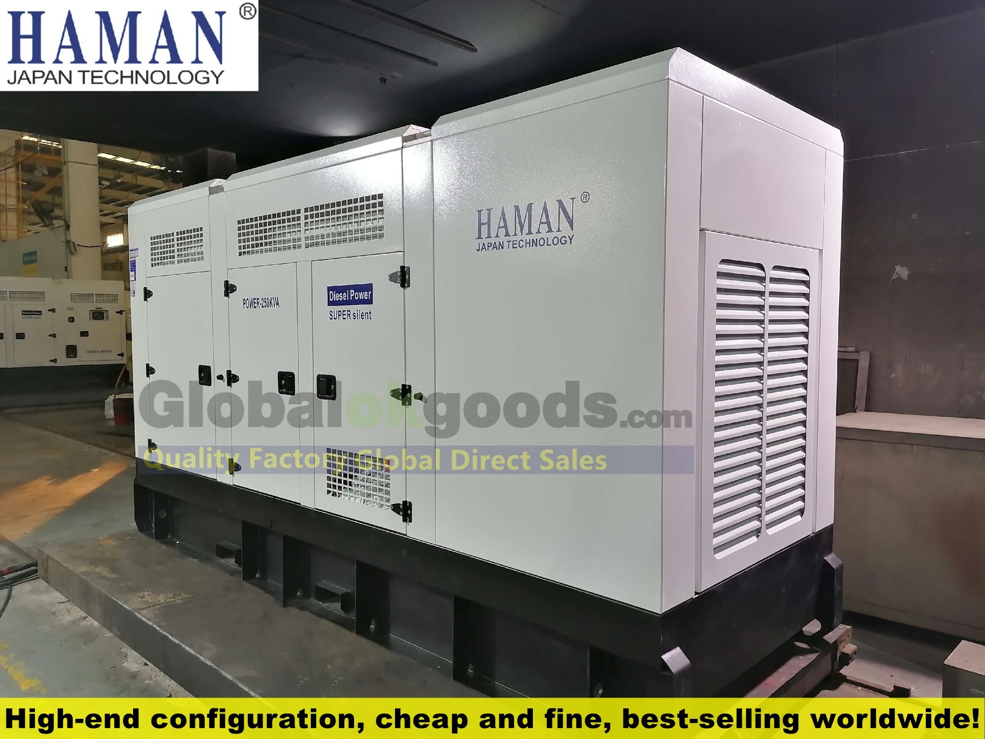 POWER:250KVA Japan HAMAN ディーゼル発電機SUPER SILENT Diesel Generator Intelligent control system