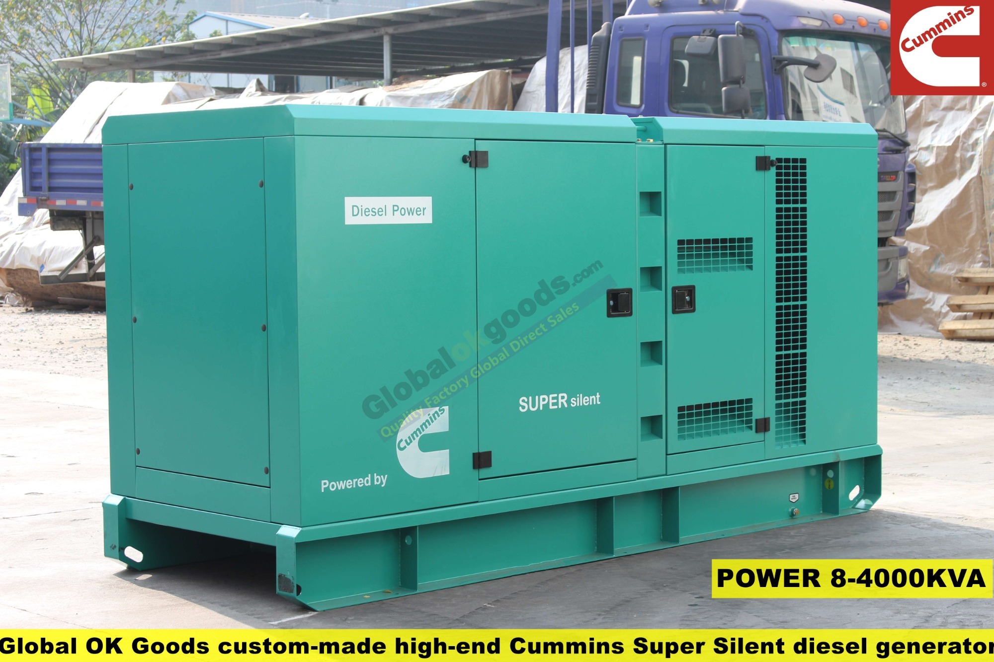 POWER:200KVA CUMMINS SUPER SILENT Diesel Generator, intelligent control system