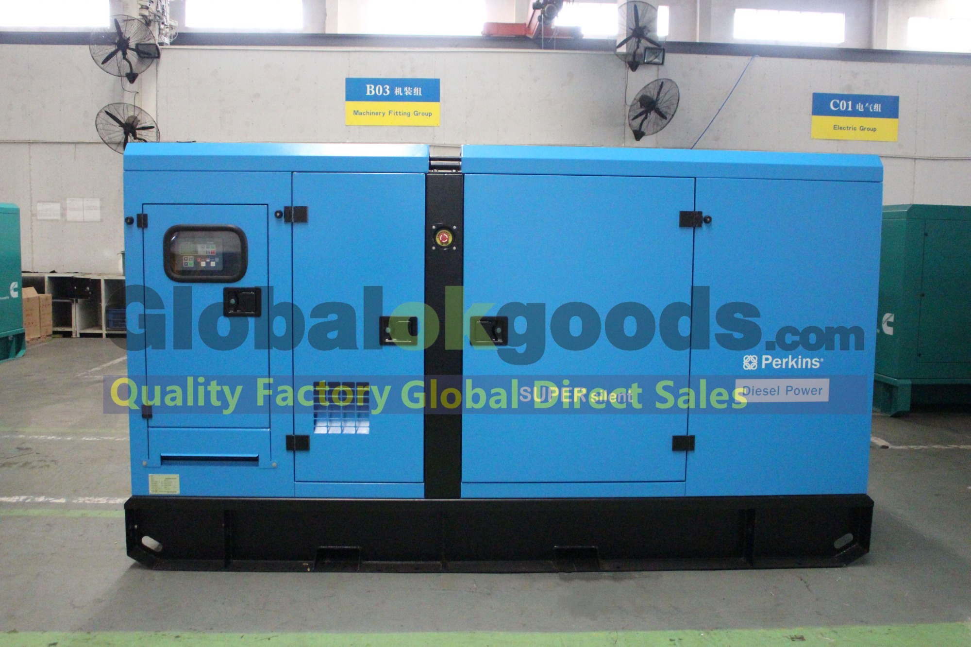 UK.PERKINS POWER-110KVA SUPER SILENT Diesel Generator， Intelligent control system