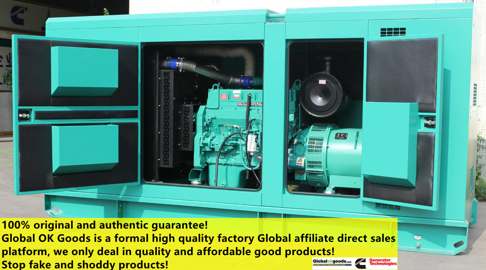 POWER:440KVA CUMMINS SUPER Silent Diesel Generator, UK.DSE7320 intelligent control system