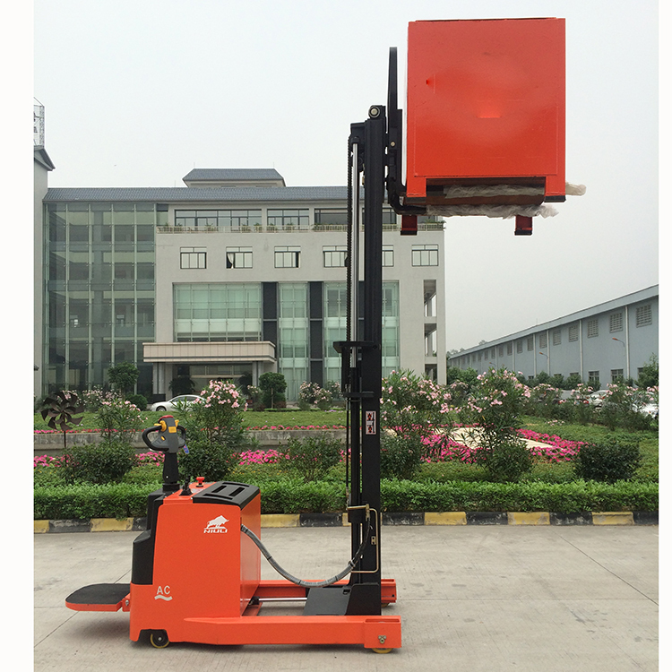 NIULI 1.5ton 1.6 ton fully electric pallet stacker lift full electric reach stacker