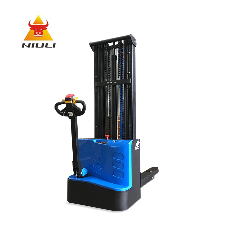 NIULI Electric Forklift Stacker Capacity 1500kg /2000kg Motorized Full Electric stacker