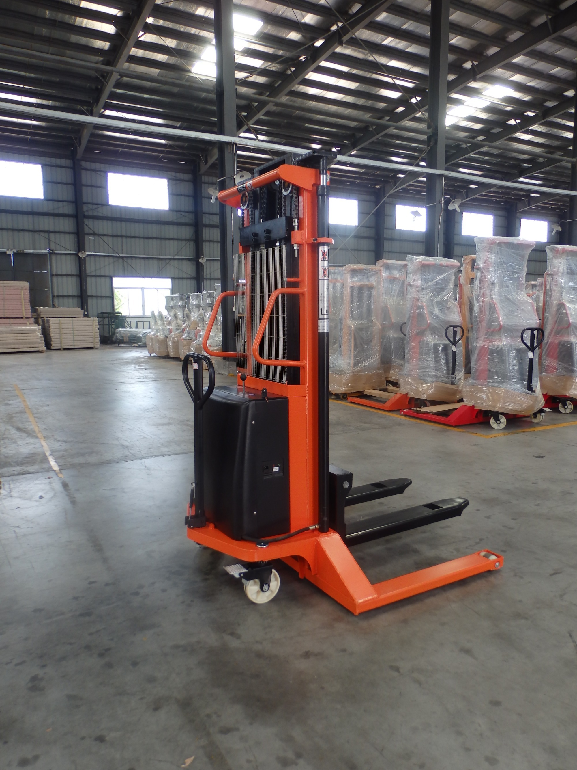 Semi-electric stacker
