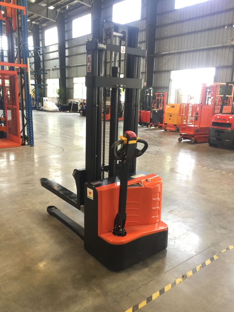 Full Electric Semi Electric Mini Foklift Stacker 2000KG Walkie Pallet Stacker
