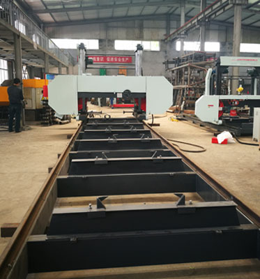 mj2500 wood cutting horizontal bandsaw sawmill