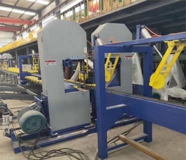 SLS350 Double Edges Cut Twin Heads Vertical Band Sawmill Wood Saw Machine Line