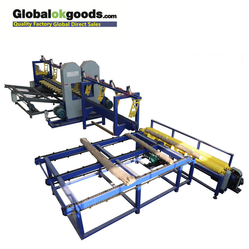 Twin Head Vertical Pine Wood Resaw Band Saw Sawmill Line For Hot Selling