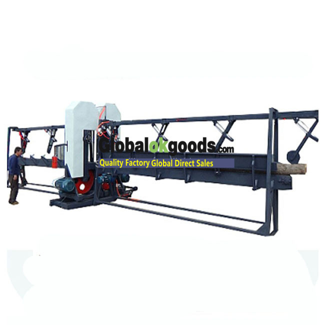 small log cutting production line twin blades vertical band sawmill for square wood