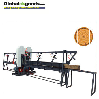 Twin vertical log cutting bandsaw mill