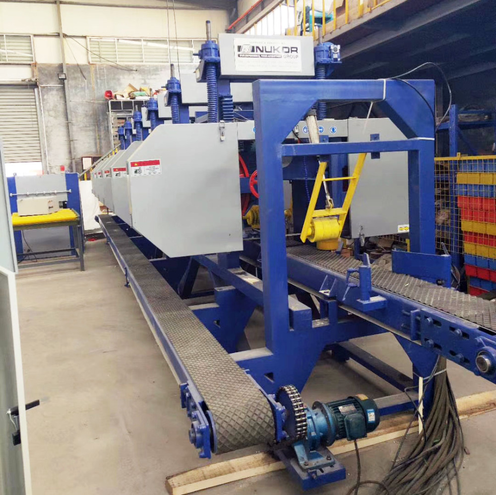 Horizontal Band Sawmill Square Wood Cutting Machine Multi Head Automatic Sawmill