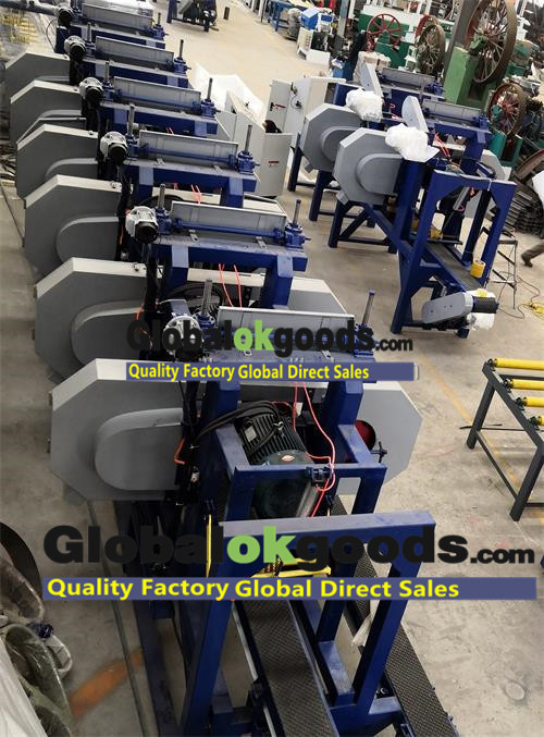 Multiple heads horizontal wood cutting band saw resaw band saw mill for wood planks