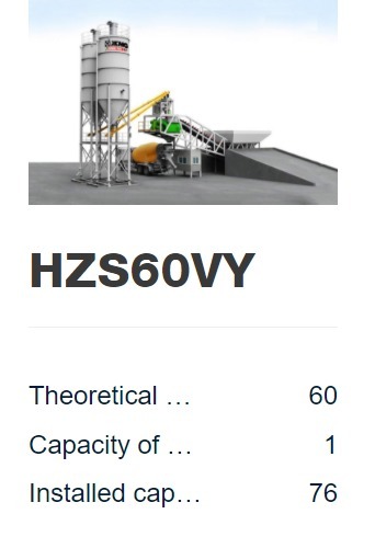 HZS60VY Concrete Batching Plant Mobile