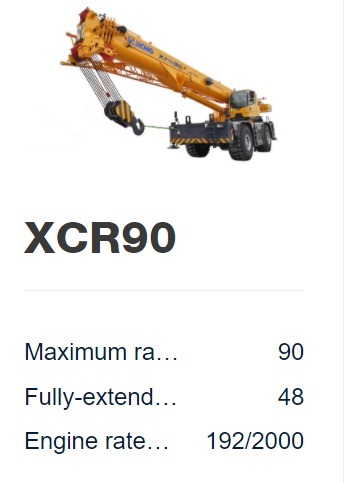 Rough Terrain Crane XCR90