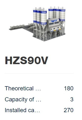 HZS90V Concrete Batching Plant Commercial