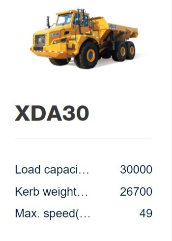 XDA30 Articulatad Dump Truck