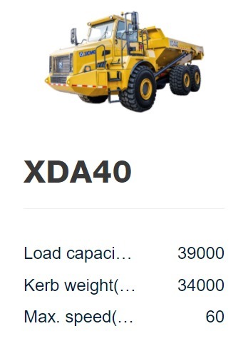 XDA40  Articulatad Dump Truck