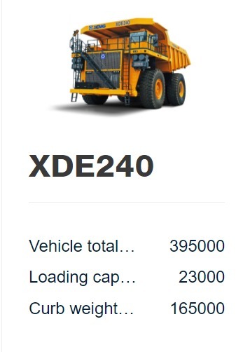 XDE240 Electric Drive Rigid Dump Truck