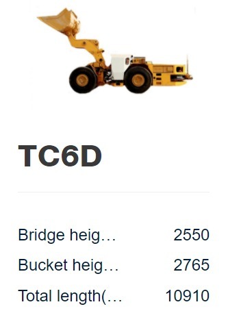 TC6D Under ground Load Haul Dump