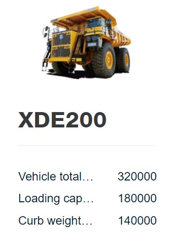 XDE200 Electric Drive Rigid Dump Truck