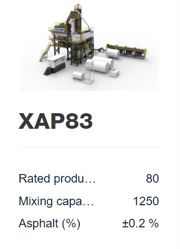 XAP83/XAP123  Series Asphalt mixing Equipment