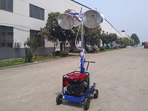Hand push type mobile lighting tower SMLV1000B