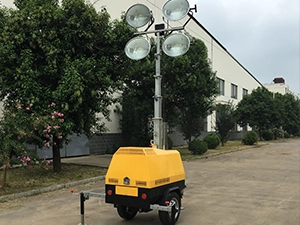 Trailer type mobile lighting tower 4VA4000