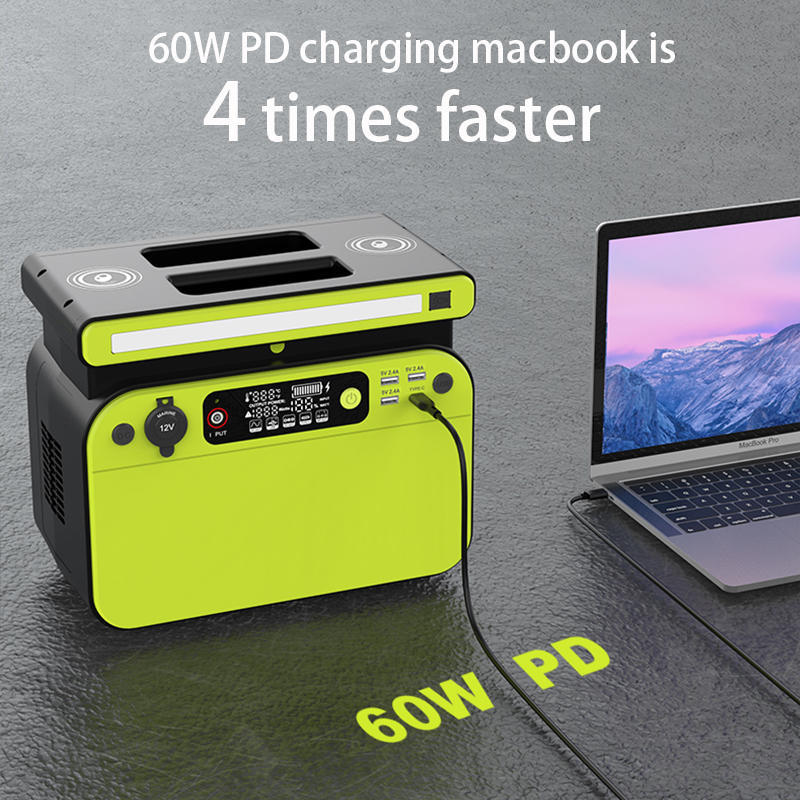 Portable Power Station 110V 220V  500W Wireless Charge Backup
