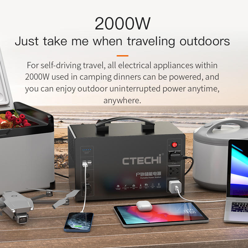 2000W Portable Power Station / Solar Power Generator System for  Outdoor