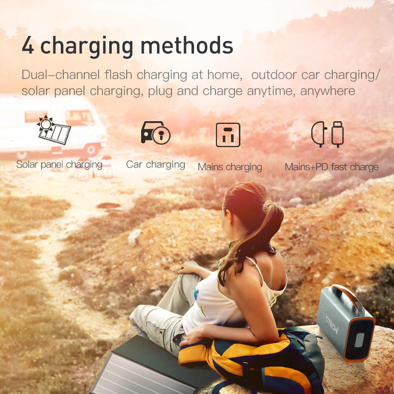 200W TypeC QC3.0 Fast Charging Portable Power Station Emergency Power Supply Solar Generator