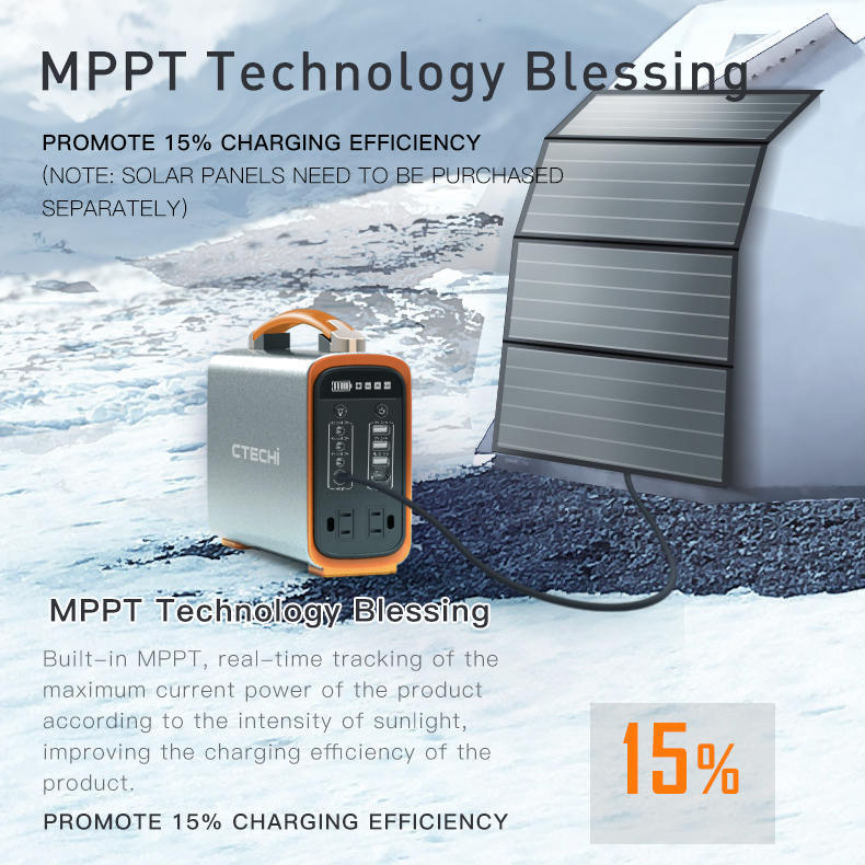 200W TypeC QC3.0 Fast Charging Portable Power Station Emergency Power Supply Solar Generator
