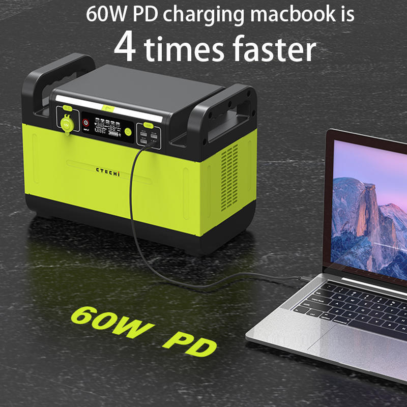 1500W Portable Solar Power Bank Station 110V 220V for Camping UPS