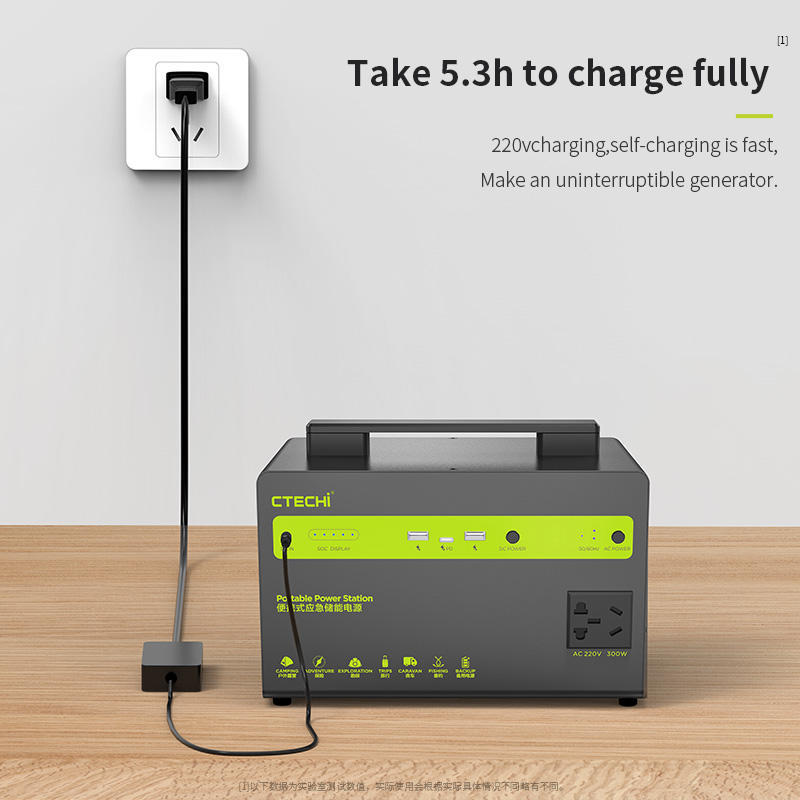 300W High Capacity Portable Rechargeable Solar Power Station